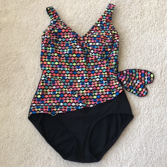 Calypso Cove Tummy control slimming one piece Swim Suit - Picture 1 of 15